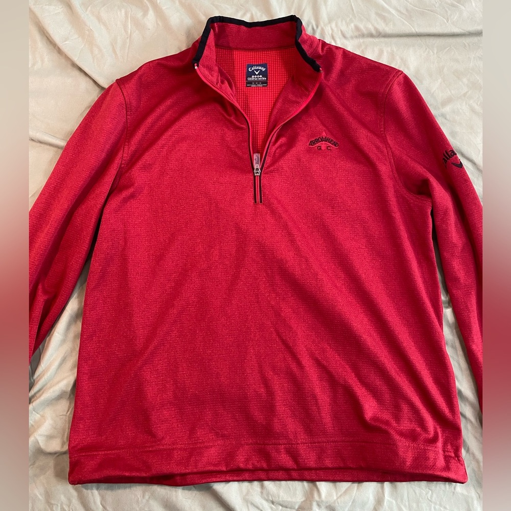 Callaway 1/4 Zip Men's Medium Pullover Golf Shirt Long Sleeve Weather Series